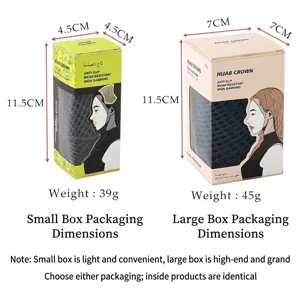 Hijab crown anti-slip crown headscarf fixer packaging display detail product image.