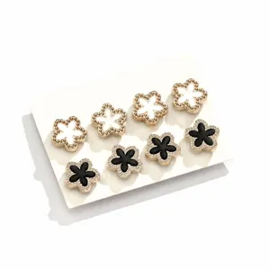 Set di magneti hijab a fiore, spille magnetiche da donna, clip per sciarpa scintillanti.