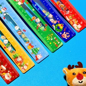 Weihnachten 15cm Lineal Set, süße Cartoon Schüttel Lineale für Kinder Malerei Büro.