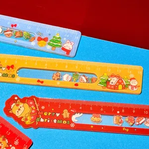 Weihnachten Schüttellineal 15cm süßes Kunststoff Lineal Schüler Schreibwaren Geschenk
