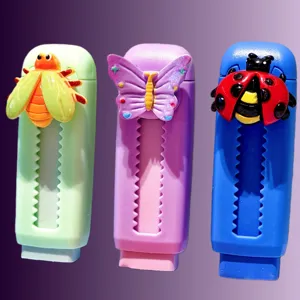 Kreatives niedliches Insekten Radiergummi Push-Pull Schüler Briefpapier Set bunte Tiere.