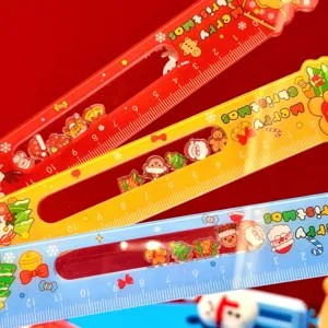 Weihnachten Lineal süße Schreibwaren 15 cm Kunststoff Messwerkzeug für Schulkinder