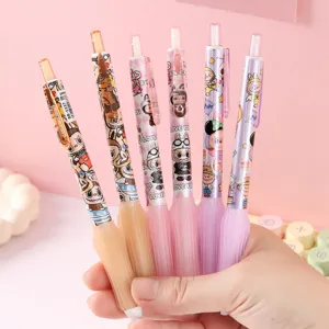 Cute cartoon mechanical pencil set with lovely monster designs, perfect for student writing stationery.