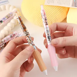 Cute cartoon mechanical pencil with soft grip, creative student stationery and writing tool.