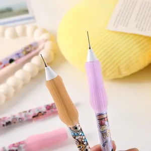 Cute cartoon mechanical pencil with comfortable soft grip, perfect student stationery for school.