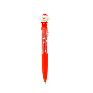 Christmas Santa Claus Silicone Gel Pen Cute Cartoon Student Black Ink Writing Stationery