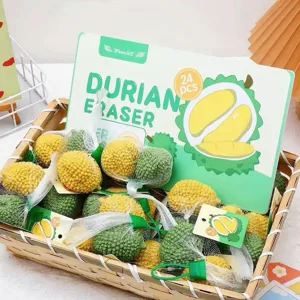 Gomme de Fruit et Légume de Simulation Créative Mignon Cartoon Pomme de Terre Œuf Mangue Durian Carotte Poivre Gomme Papeterie Étudiante