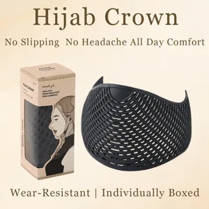 Hijab Crown Anti Slip Hair Band Headband Plastic Mesh Hair Accessories For Women Muslim Head Scarf Fixing Tool