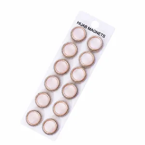 Set magnete hijab spilla foulard musulmano spille magnetiche glitter bordo dorato moda
