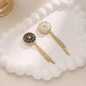 Magnetic pants hem shortener clips with hanging chains for adjusting clothes length stylish