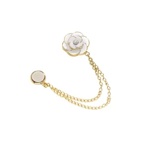 Camellia magnetic pants cincher chain clip, stylish adjustable waist and hem fastener.