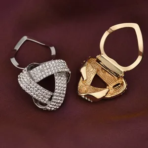 Rhinestone Scarf Clip Clothing Corner Buckle Alloy Crystal Brooch Pin Multi-Use Fastener