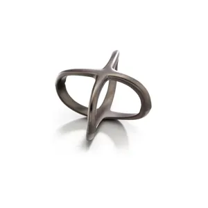 X-shaped metal scarf buckle sleek minimalist fashion hijab ring accessory for daily wear