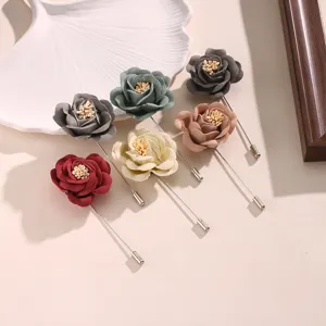 Spilla con Fiore di Rosa in Tessuto Spilla da Rever Elegante Accessori di Abbigliamento Corsage Per Donne Decorazione di Festa Quotidiana Gioielli