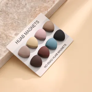 Triangle hijab magnets set, no-snag magnetic pins for women, colourful hijab accessories.