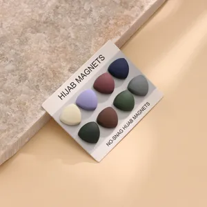 Triangle hijab magnets strong magnetic pins for scarf anti-slip clip set multi-color 8pcs