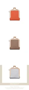 Detailed view of mini leather clasp purse for rings and earrings, portable coin pouch in multiple colors.