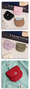 Piccola borsa portamonete in pelle con chiusura a torsione porta carte elegante borsa.