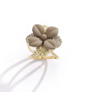 Elegante fibbia per sciarpa in seta floreale a doppio strato accessorio donna foulard