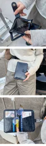 Tragbare PU-Leder Reise Reisepass Hülle Organizer für Bordkarten Karten und Dokumente.