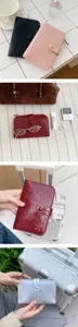 Tragbarer PU Leder Reisepasshalter Reisedokumente Etui Ticket Organizer Kartenetui.