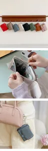 Japanische Litschimuster Schlüsseltasche multifunktionale zweifach gefaltete Brieftasche Damen