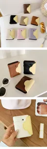Kurze Akkordeon-Geldbörse mit Kartenfächern, süßes Elefanten-Design, tragbares Mini-Portemonnaie.