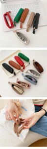 Kleine PU Leder Münztasche süßer Reißverschluss Lippenstift Beutel tragbarer Mini Organizer