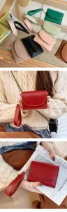 Minimalistischer koreanischer Damen Geldbeutel mit Handschlaufe in vielen Farben.