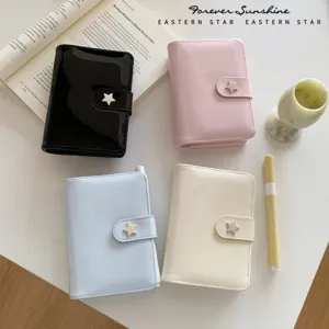 Korean style patent leather M5 loose leaf notebook mini diary cute journal binder planner