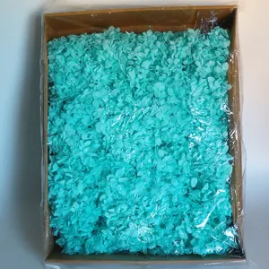 Preserved blue-green hydrangea flowers in box, great for DIY crafts and floral arrangements.