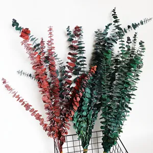 Dried preserved eucalyptus leaf branch detail for home decor wedding floral arrangement setup
