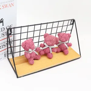 Preserved moss bear figurine DIY floral craft gift accessory decorative display items