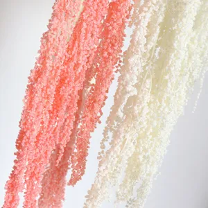 Artificial hanging flowers pink white faux amaranth floral strings for wedding decor DIY props