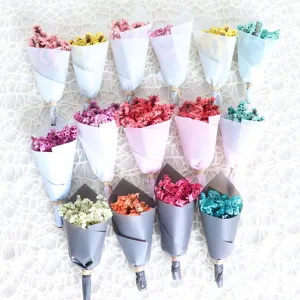 Natural Dried Flower Mini Bouquet Crystal Grass Handmade Floral Arrangement For Home Decor Photography Props