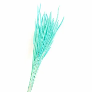 Close-up detail of blue-green dried flower bouquet, perfect for Nordic home decor and styling.