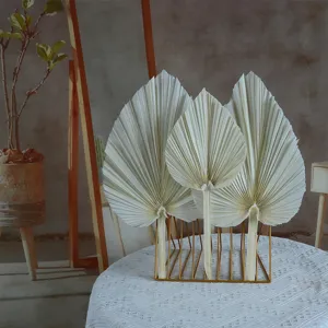 Natural dried palm leaves fan shaped floral arrangement for home and wedding decor