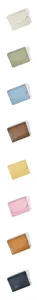 Women's solid color mini wallet and card holder, simple daily coin purse with flap design.