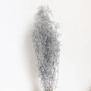 Silver preserved baby's breath dried flowers for DIY floral arrangements, bouquets and crafts.
