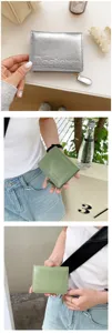 Minimalist cracked leather card holder wallet featuring multiple slots and secure zipper.