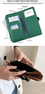 Mehrkarten Reißverschluss Reisepass Etui Organizer, multifunktional Reise Karten-Tasche.