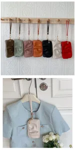 Borsa a polso da donna in pelle PU, pochette portafoglio con doppio scomparto di grande capacità.