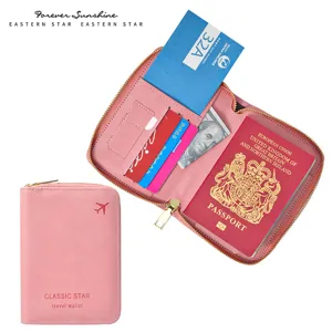 RFID Blockierung PU Leder Reisepass Hülle Reisebrieftasche Multi-Kartensteckplatz Reisepass Cover Für Damen Herren Reisezubehör