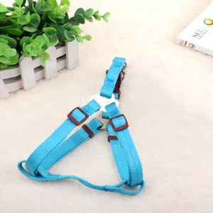 Blauer Nylon Haustier Brustgurt Hundegeschirr mit Metall Schnalle und verstellbaren Riemen