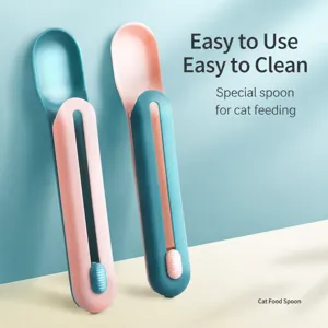 Huisdier Kat Strip Feeder Plastic Knijp Lepel Handig Huisdier Voeding Hulpmiddel Kat Snack Squeezer Kat Benodigdheden