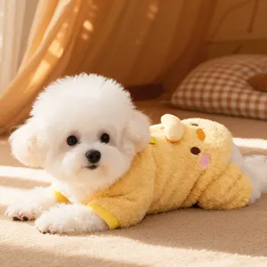 Cute winter warm dog sweater fleece puppy clothes for small dogs bichon pet apparel outfit main