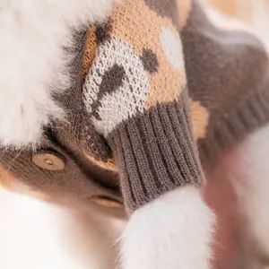 Pull en tricot confortable pour petits chiens et chats, vêtement chaud pour l'hiver.