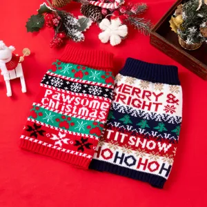 Weihnachten Haustier Hund Pullover Winter warme Strick Welpenkleidung festliche Feiertagskleidung