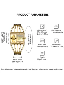 Yalalusi reloj pulsera mujer dorado esfera estrass especificaciones tamanos tabla