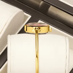 Orologio rigido dorato da donna cinturino sottile al quarzo regalo di lusso vista principale